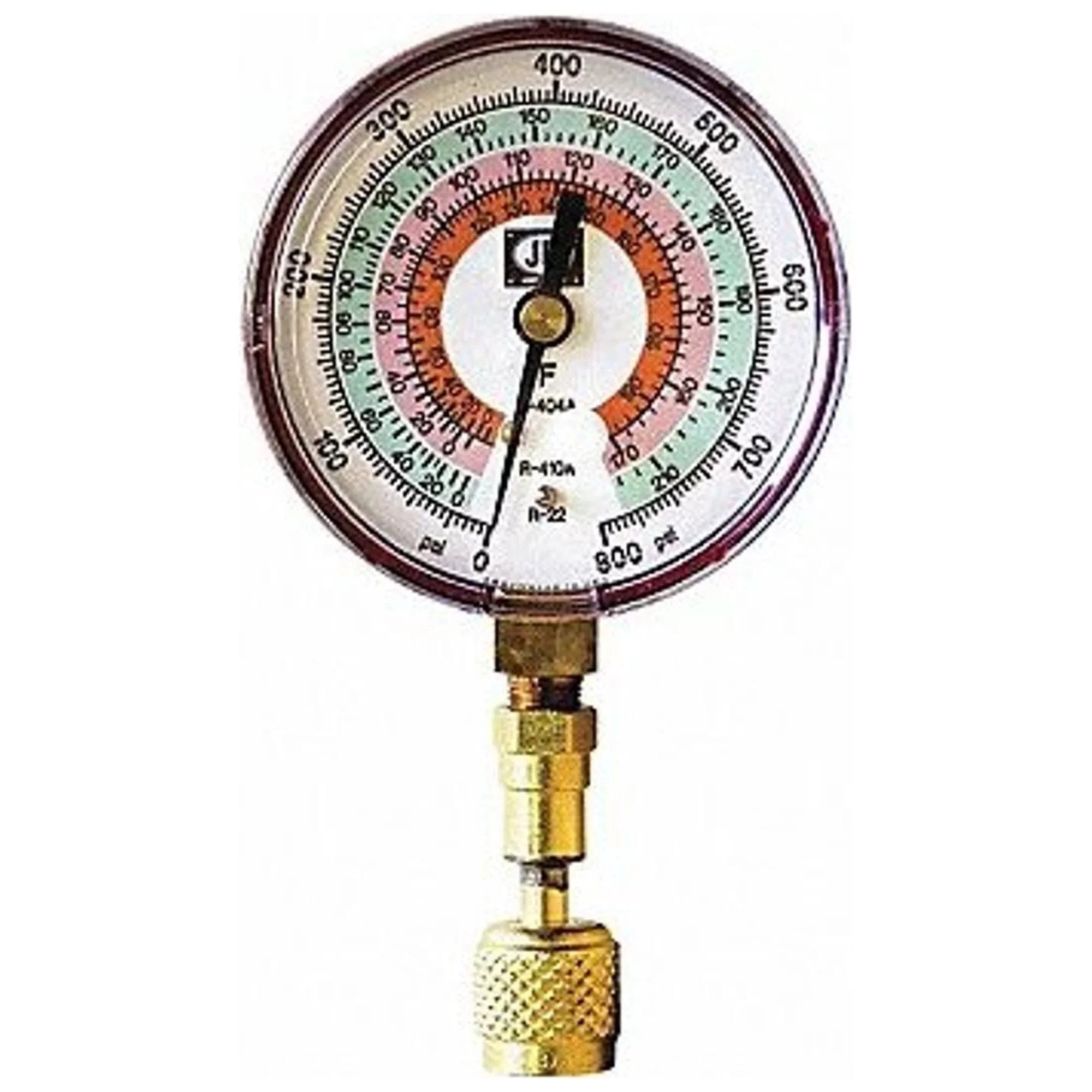 Jb Industries Test Gauge,Red,For R-22, R-404A, R-410A  QC-G825