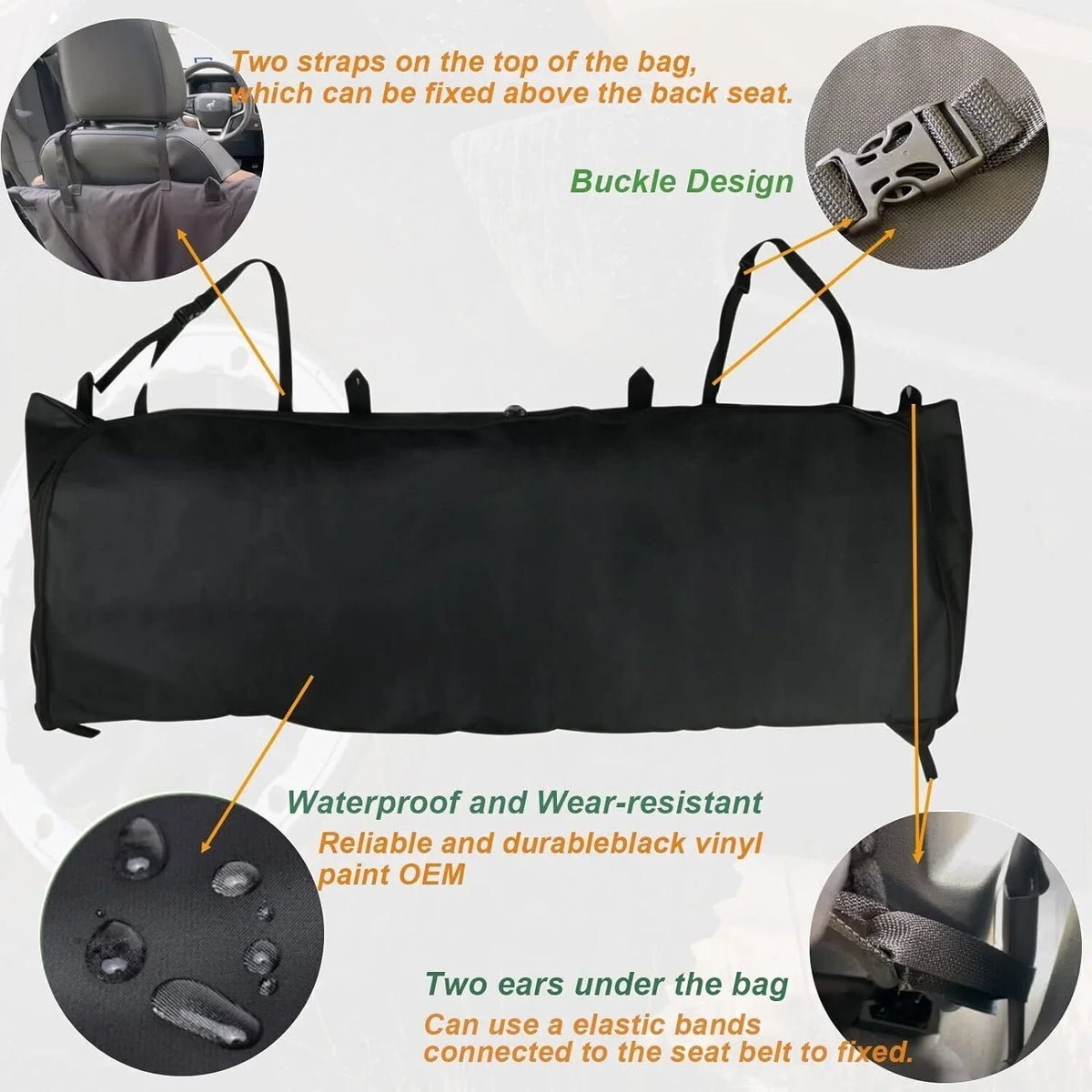For Ford Bronco Accessories 2021-2023 4 Door 600D Soft Top Window Storage Bag