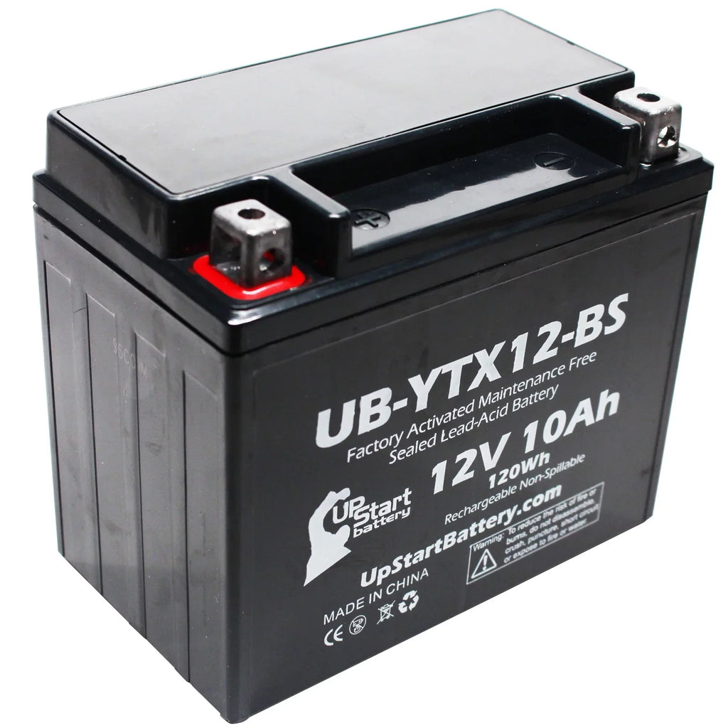 2-Pack UpStart Battery Replacement 2010 Honda TRX250 TE, TM, FourTrax Recon 250 CC Factory Activated, Maintenance Free, ATV Battery - 12V, 10Ah, UB-YTX12-BS