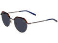 Jaguar 37464 Sunglasses, Grey-Brown-Blue Frame, Mirror Lens, 51-22-145, JG374645