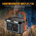 Foursun 1500W(3000W Peak) Portable  Station,1598.4Wh with 2 x 1500W AC Outlets ,Wireless charge,PD 65W,Solar Generator for Home Backup, Emergency, Camping