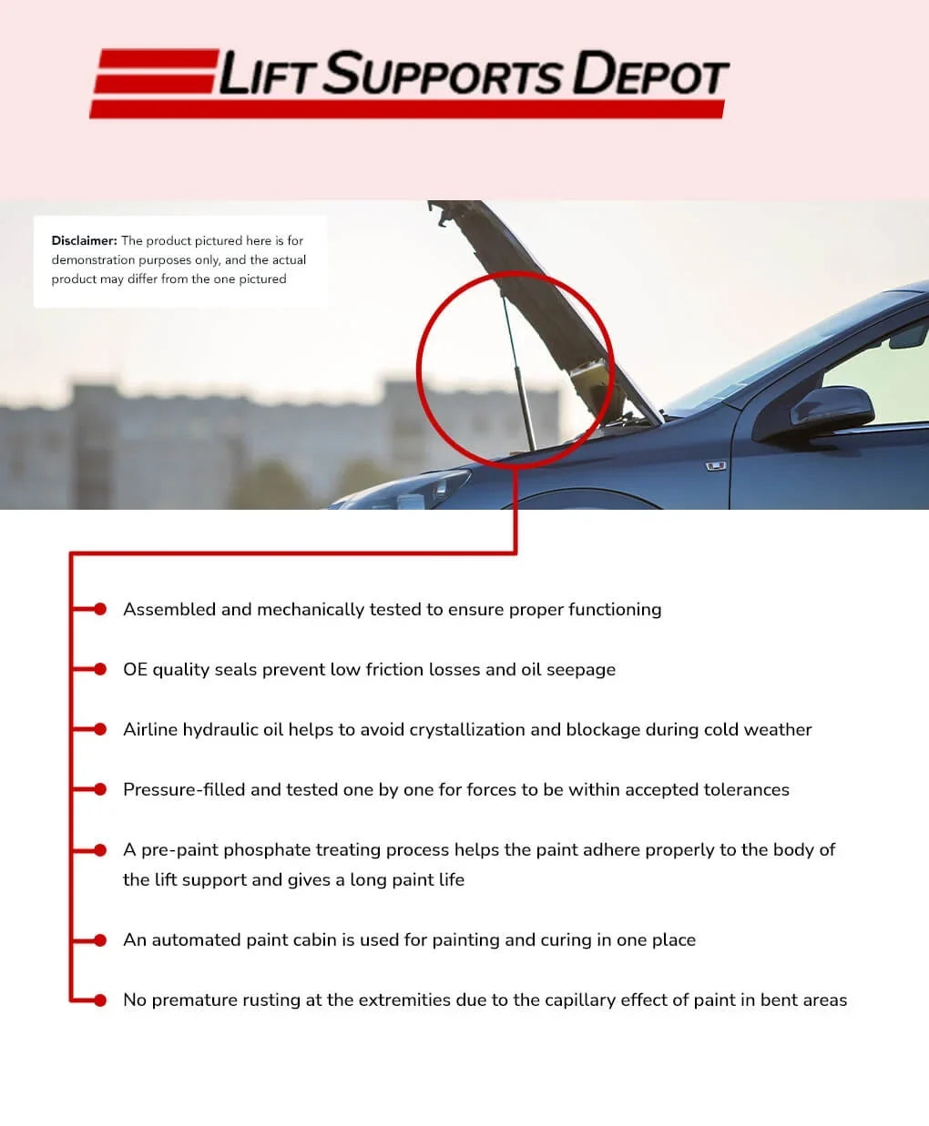Qty 2 Pm2026 Trunk Lift Supports W/O Spoiler. Gas Shock - 2002 2003 2004 2005 2006 2007 2008 2009 2010 2011 2012 2013 2014 2015 2016 2017 2018 2019 2020 2001 Lift Supports Depot PM2026-a