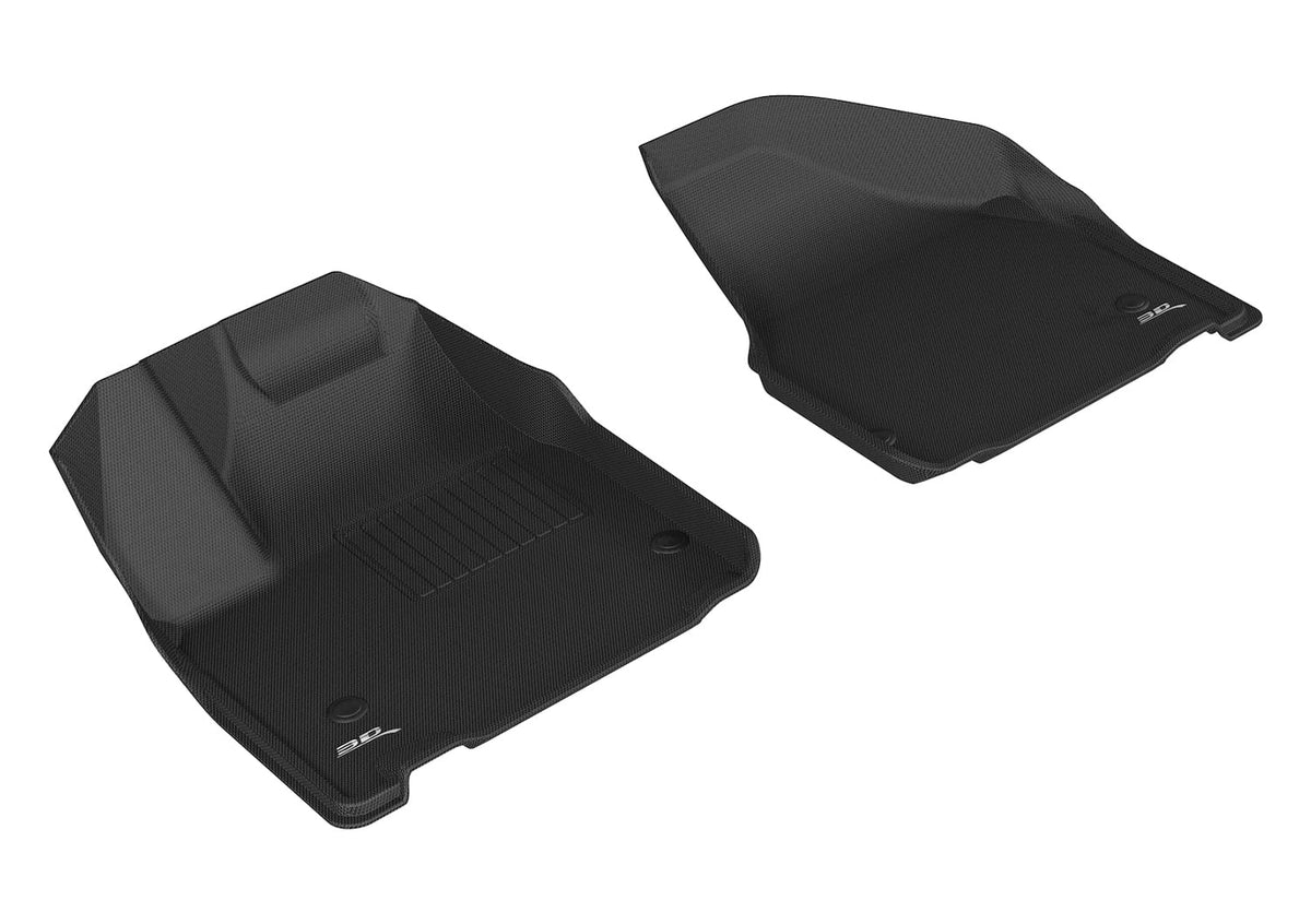 3D MAXpider KAGU Floor Mat (BLACK) compatible with CHRYSLER PACIFICA/VOYAGER 2017-2024 - Front Row