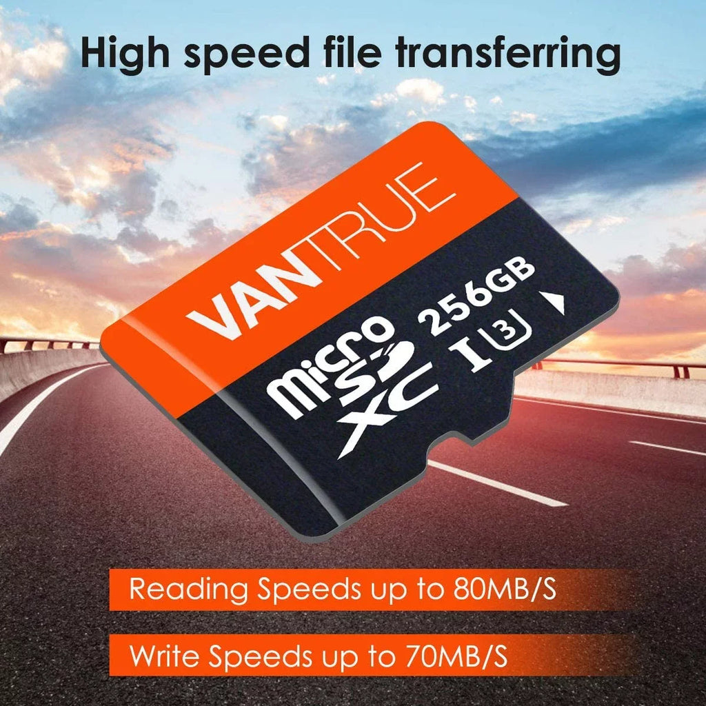 VANTRUE MICROSDXC UHS-I U3 V30 CLASS 10 4K UHD SD CARD (256GB)