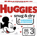 HUGGIES Snug and Dry Baby Diapers Big Pack, Size 3 88 Count