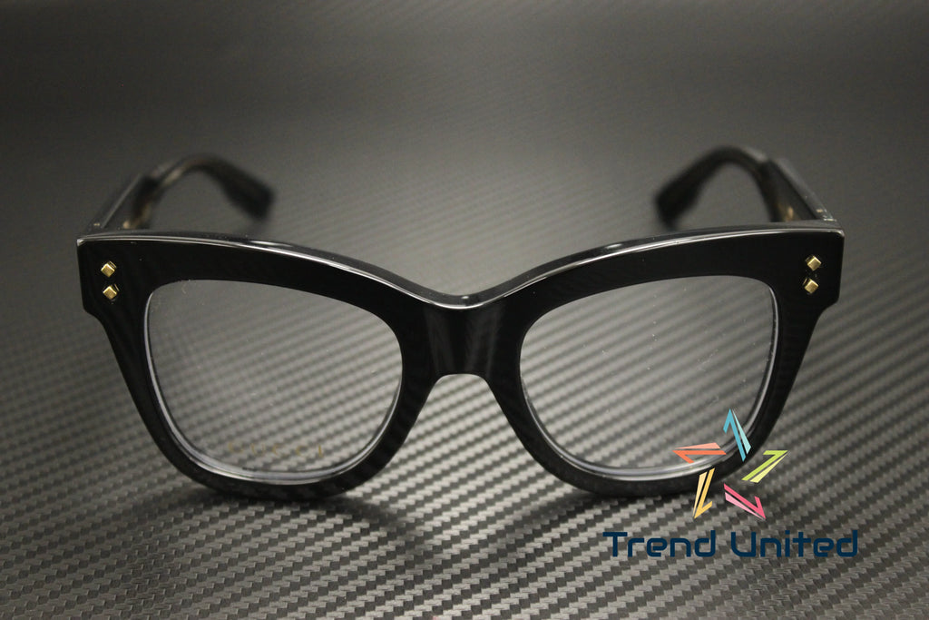 GUCCI GG1082O 001 Cat Eye Acetate Black Demo Lens 50 mm Women's Eyeglasses