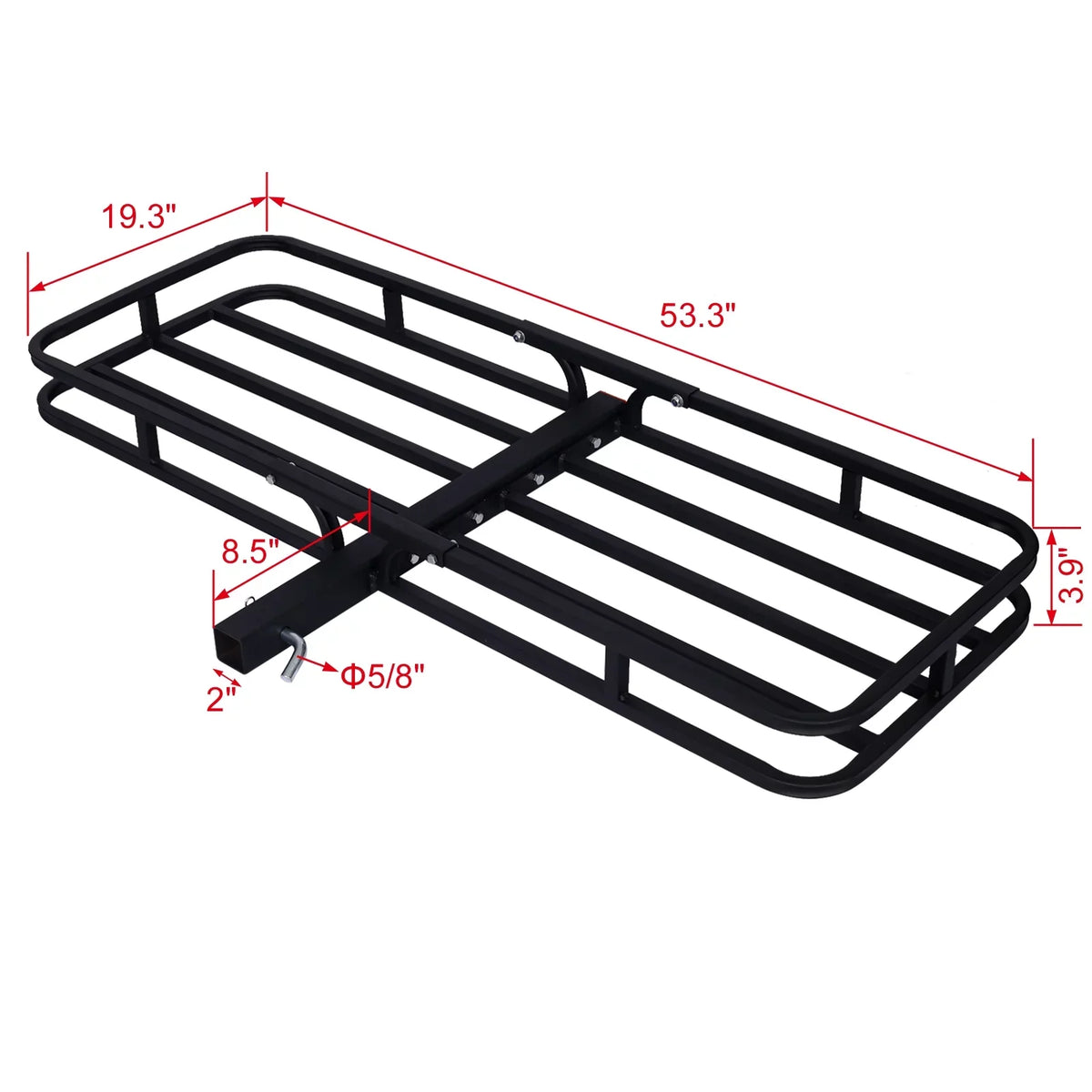 Dcenta Hitch Mount Cargo Carrier ,Rear Cargo Rack for SUV, Truck, Car,Luggage Basket Rack Fits 2"