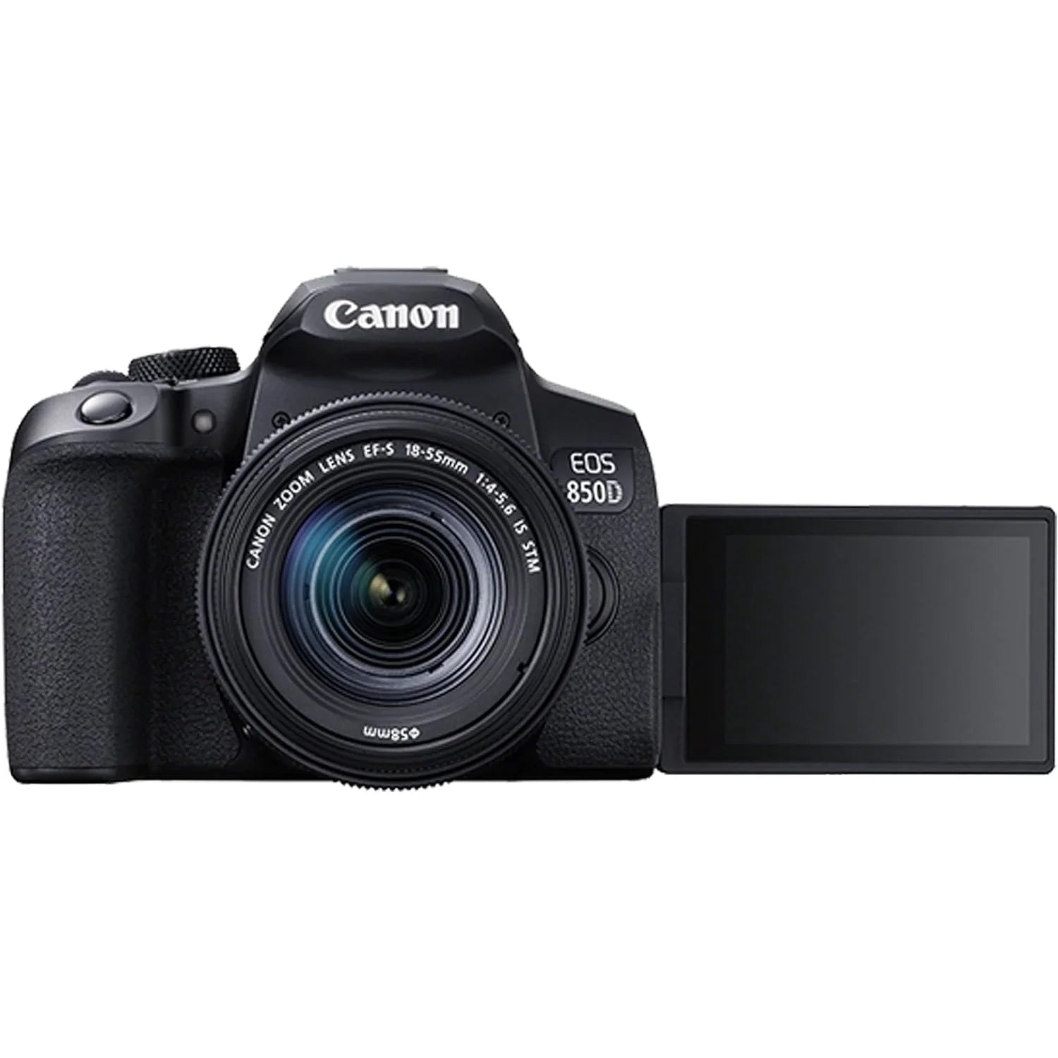 Canon EOS 850D (Rebel T8i) DSLR Camera with 18-55mm Lens + 2PC 64 GB Memory + Spare High Capacity Battery + Filters + Tripod + Mini Tripod + More (29 pc Bundle)