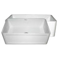 Whitehaus Collection  Farmhaus Fireclay Reversible Series Fireclay Sink with a Concave Front Apron - White