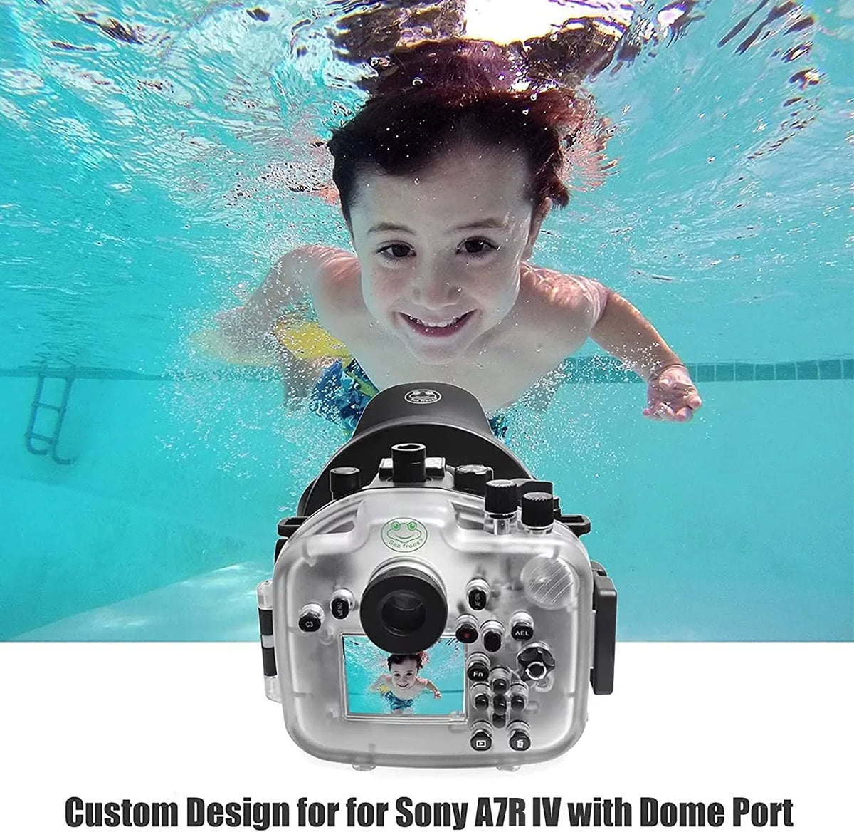 Seafrogs [40M/130FT] Underwater Housing Waterproof Case w/ 6 Inch Dome Port Kit for Sony A7R IV A7R4 ILCE-7R IV Compatible with Sony FE 16-35mm F/4 28-70mm F3.5-5.6, 12-24mm F4 G Lens-Black