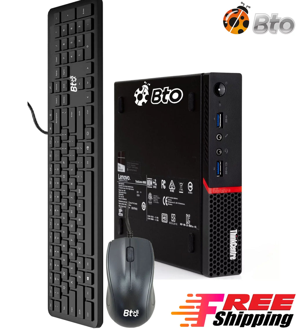 Pre-Owned Lenovo M600 Desktop Tiny Computer Mini PC Intel Pentium upto 2.64GHz Processor 4GB RAM 256GB SSD Wifi Adapter Bto KB & Mouse Windows 10 (Refurbished)