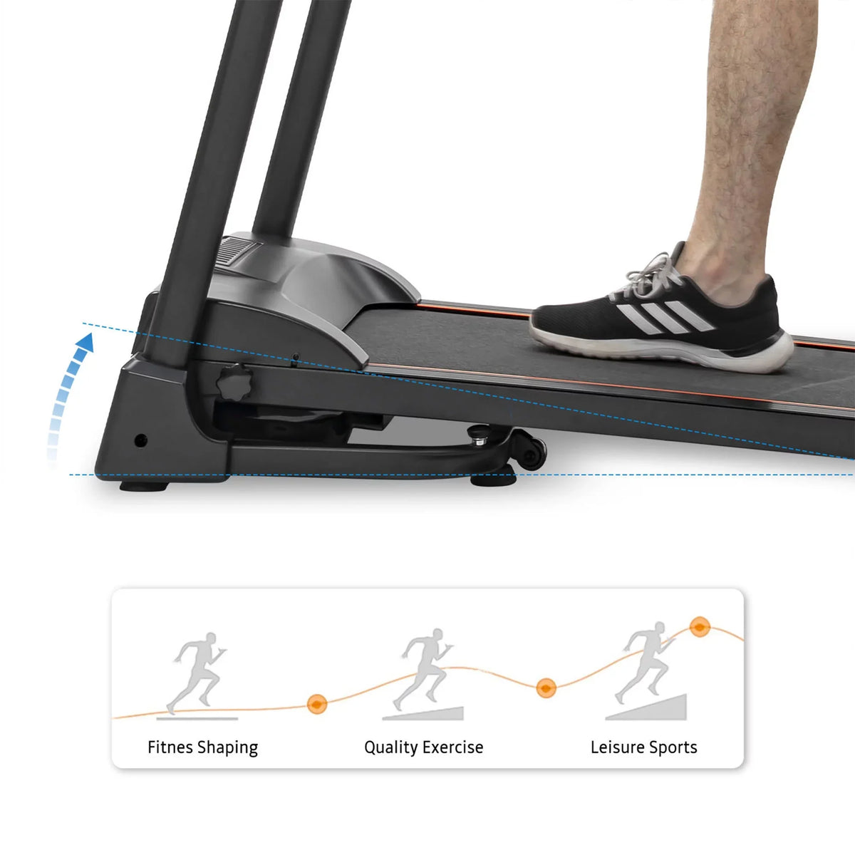 Compact Easy Folding Treadmill  A Motorized Running and Jogging Machine Packed