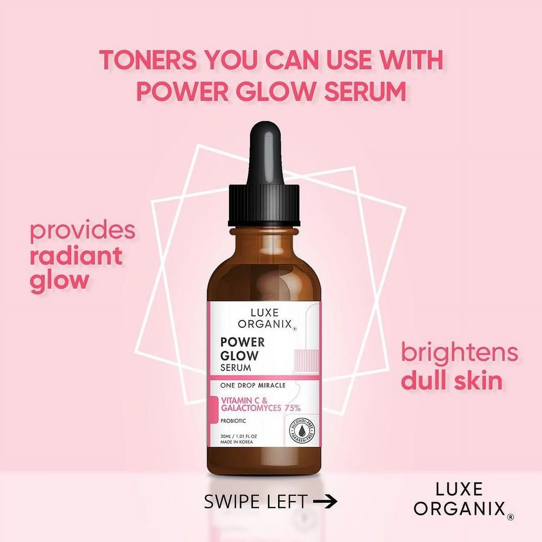 LUXE ORGANIX  POWER GLOW SERUM 30ML