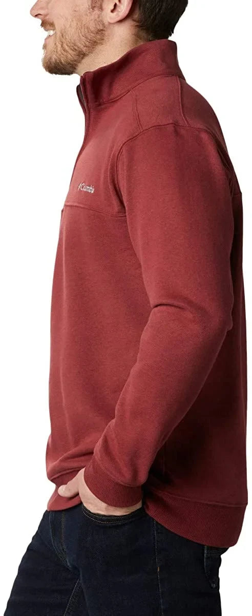 Columbia Men's Hart Mountain II Half Zip, Red Jasper, Large