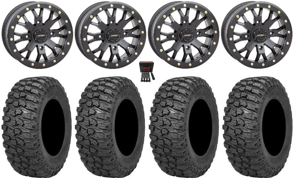 System 3 SB-4 14" Wheels Bk (6+1) 30" Trail Saw 2.0 Tires Can-Am Commander Maverick Renegade Outlander Defender