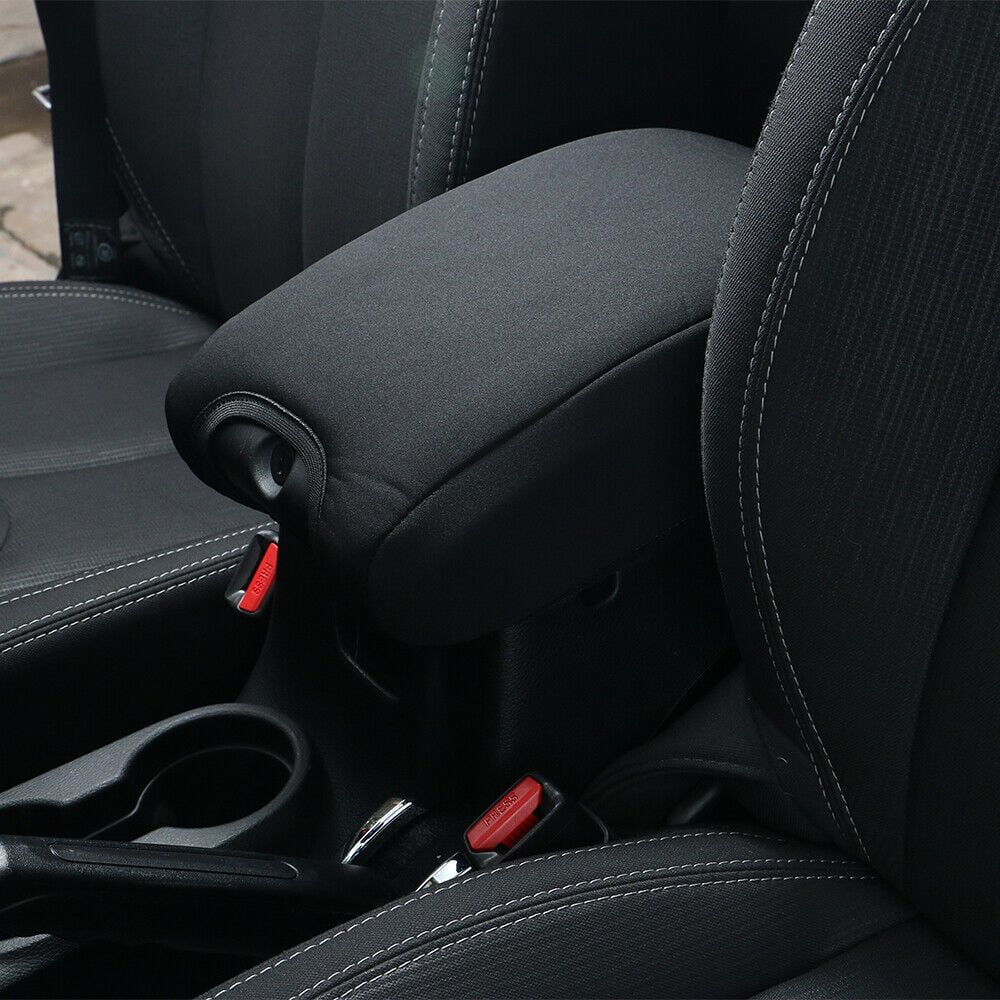 Teledu Center Console Cover Pad Armrest Cover Cushion for 2011-2018 Jeep Wrangler JK T