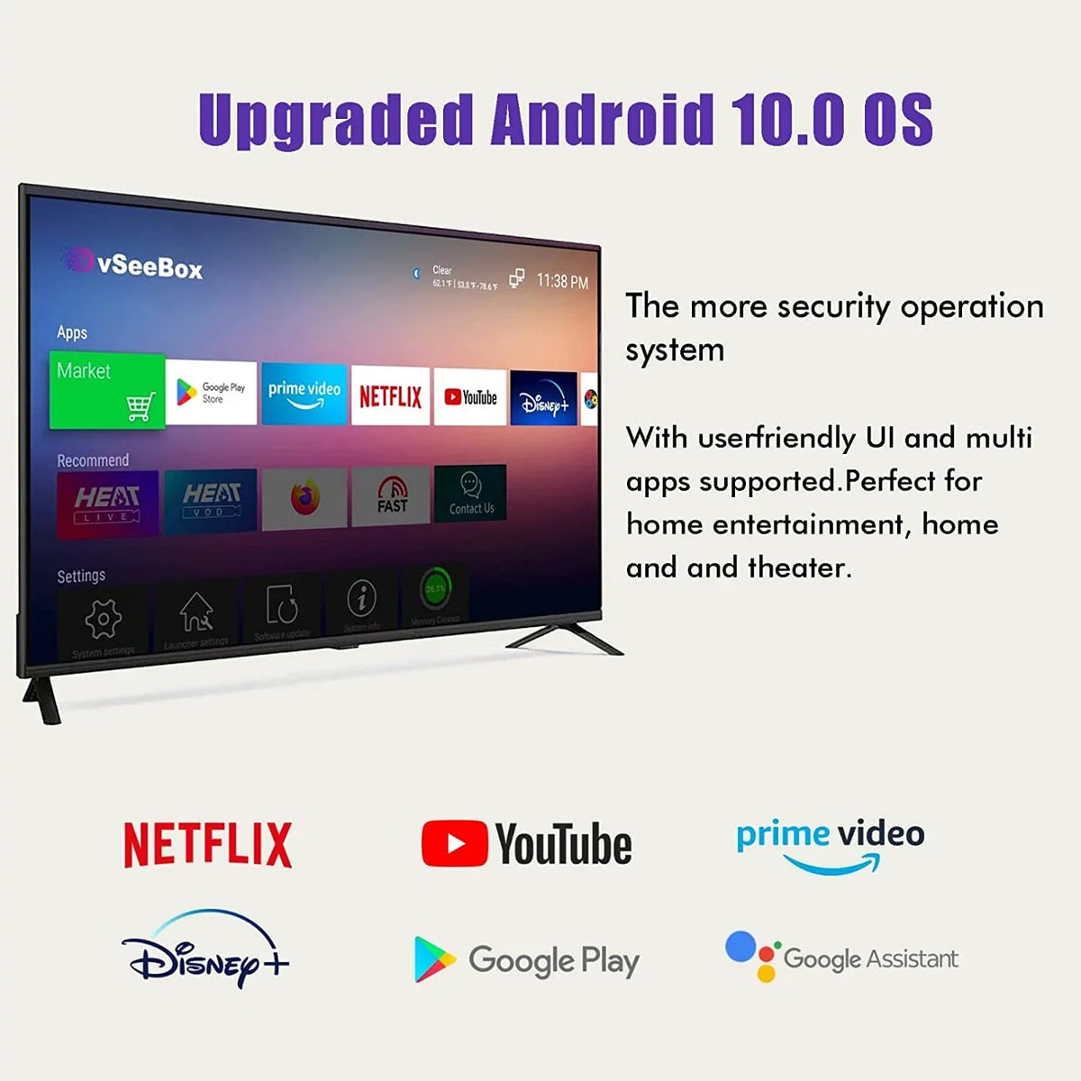 vSeeBox V1 MAX 4GB | 32GB | OTA Updates | 6k Video | 7 premium apps
