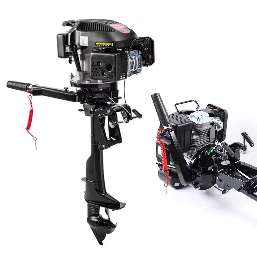 Miumaeov 6HP 4 Stroke Outboard Motor Boat Engine Air Cooling System Fishing Boat Motor