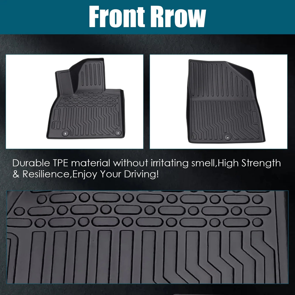 OWSOO Floor Mats,Floor 2020-2023 Bucket Center Car Telluride Bucket Kia Telluride Console Dazzduo Floor Telluride
