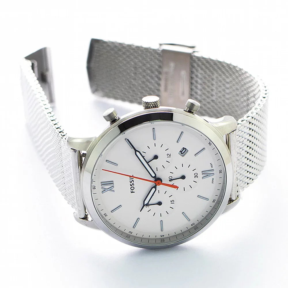 Fossil Men's 'Neutra Chrono' Quartz Stainless Steel Casual Watch, Color:Silver-Toned (Model: FS5382)