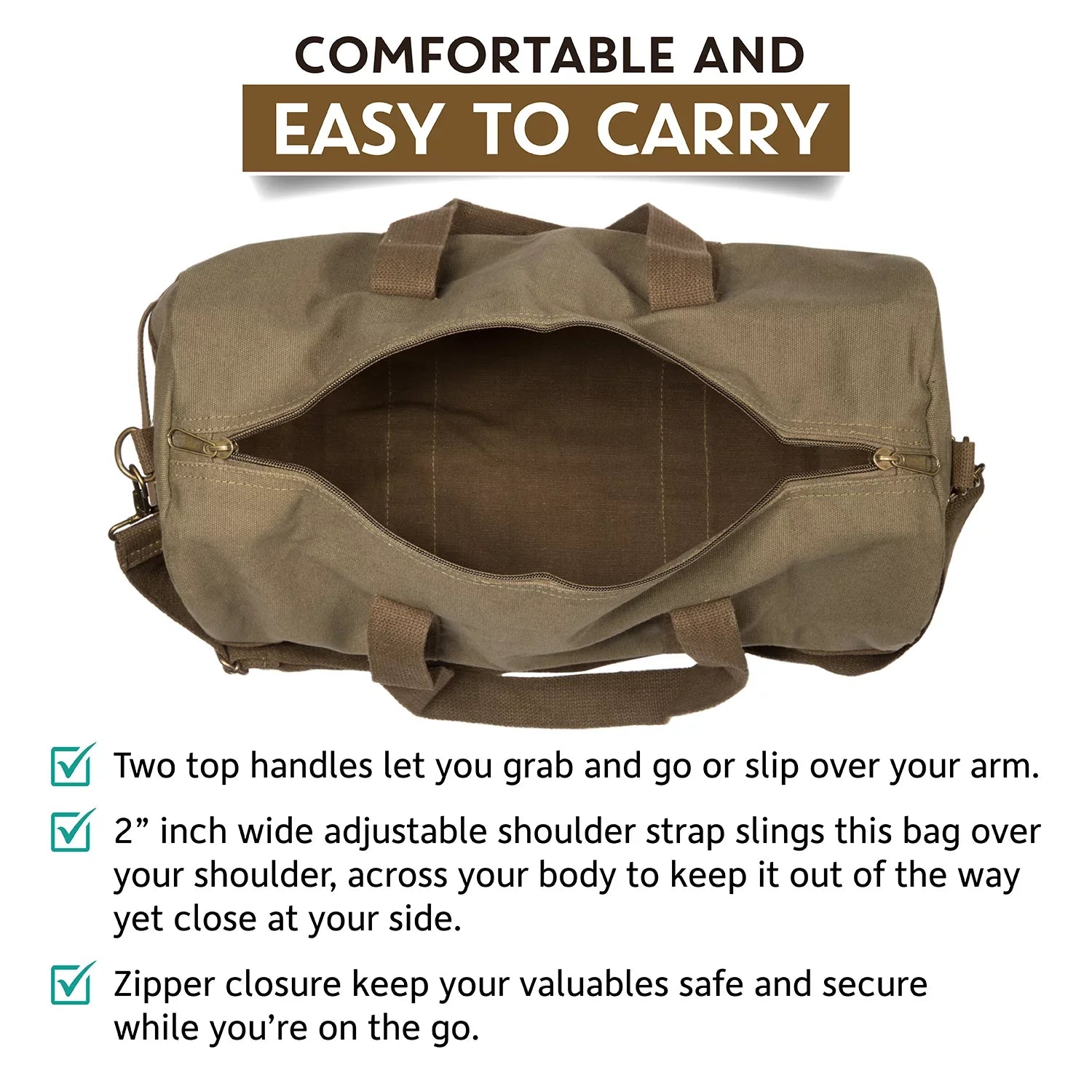 Beard the F Up Two Tone Brown 19" Canvas Sport Travel Weekender Duffel Bag