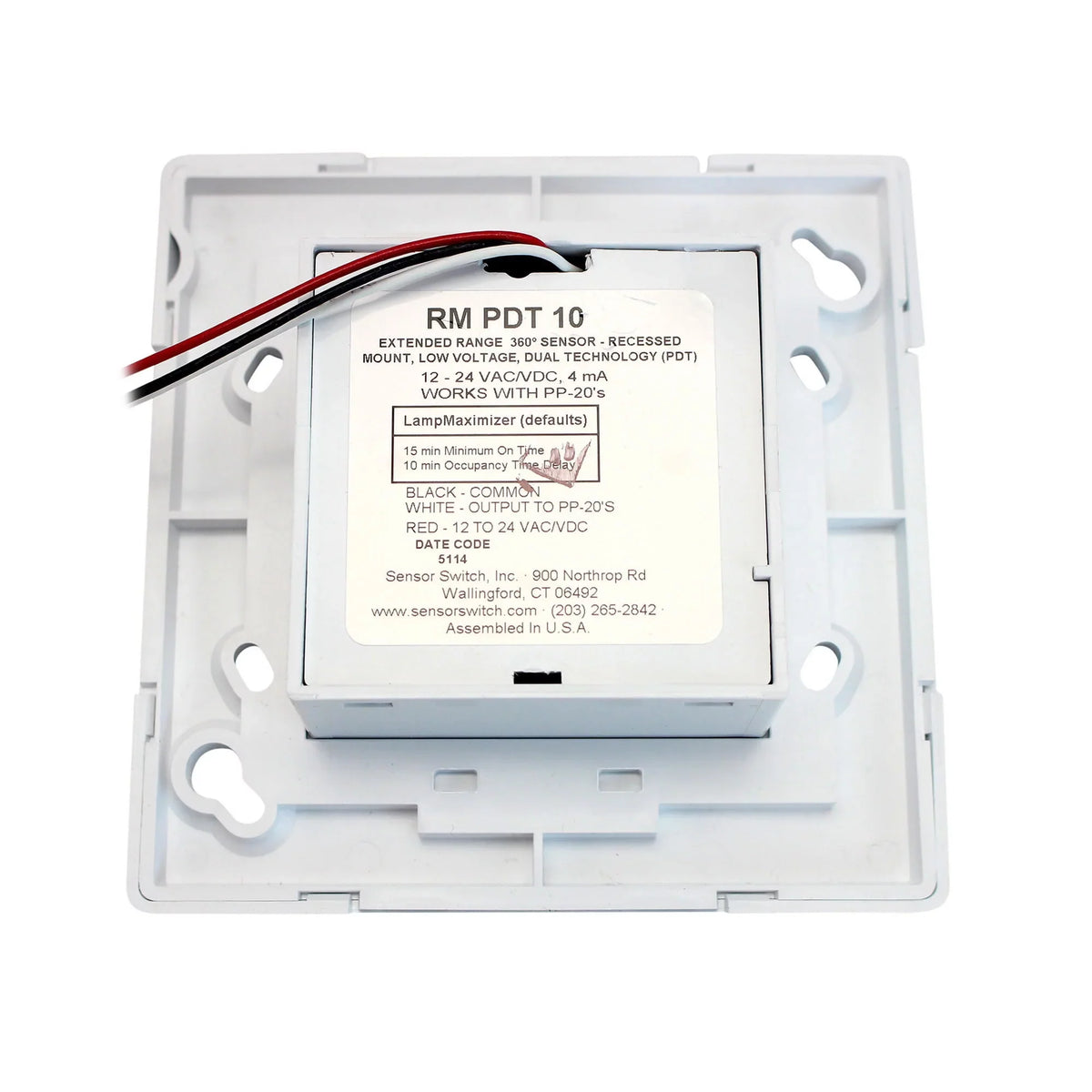 Sensorswitch Occupancy Sensor,PIR/Mic,2463sq ft,White  RM PDT 10