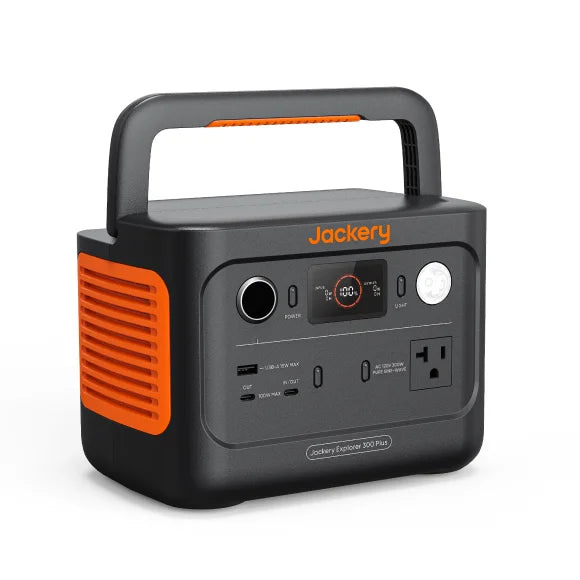 Jackery Explorer 300 Plus Portable Power Station, 288Wh Backup LiFePO4 Battery, 300W AC Outlet, 3.75 KG Solar Generator for RV, Outdoors, Camping, Traveling, and Emergencies