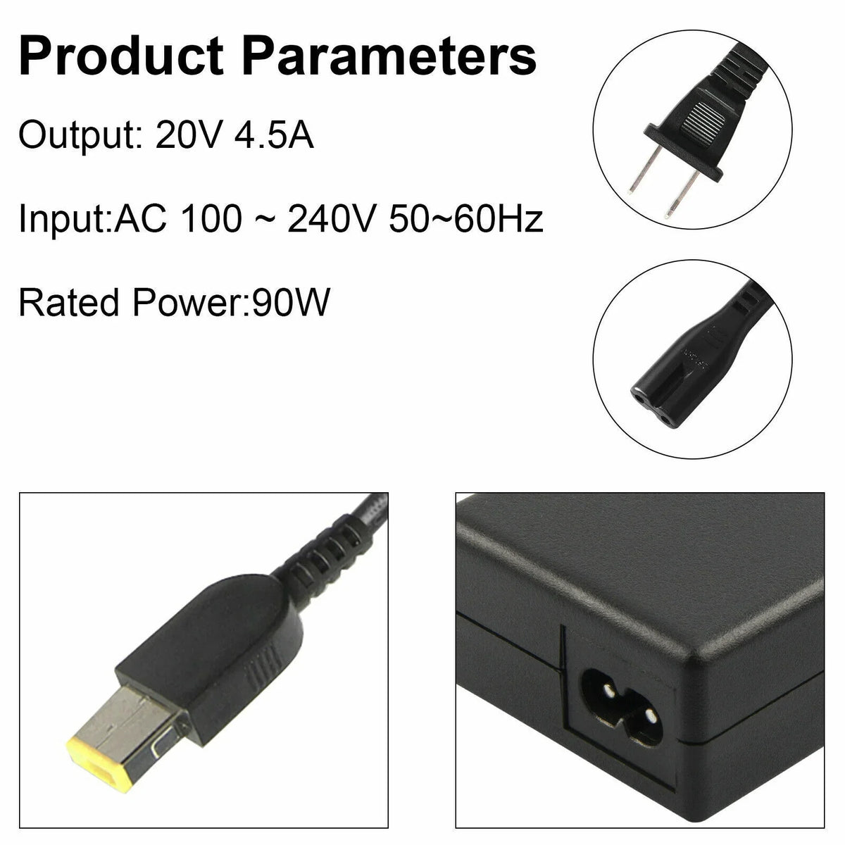 50PCS of 20V 4.5A 90W AC Adapter Charger For Lenovo Thinkpad 0B46994 Power Supply
