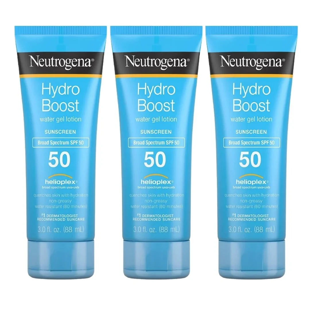 HydroBoost Moisturizing Water Gel SunscreenLotion Oil Free(3 Pack 3 OZ Per Pack)