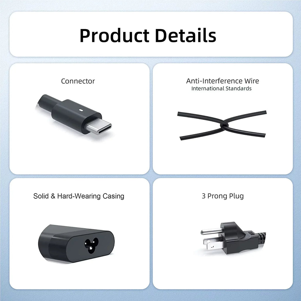 90W USBC Type C AC Adapter for Dell XPS 13 9370, 15 9560, Precision 5550, 5750, 3540 LA90PM170