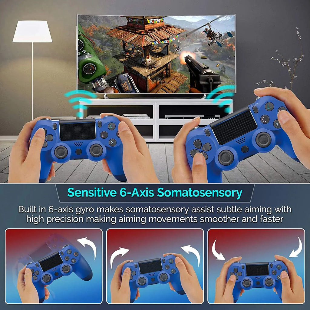 PRO Wireless GamePad Compatible with Samsung Galaxy S20 Controller Plus 1,000 Battery/Built-In Speaker/Gyro/Remote BlueTooth Slim (Blue)