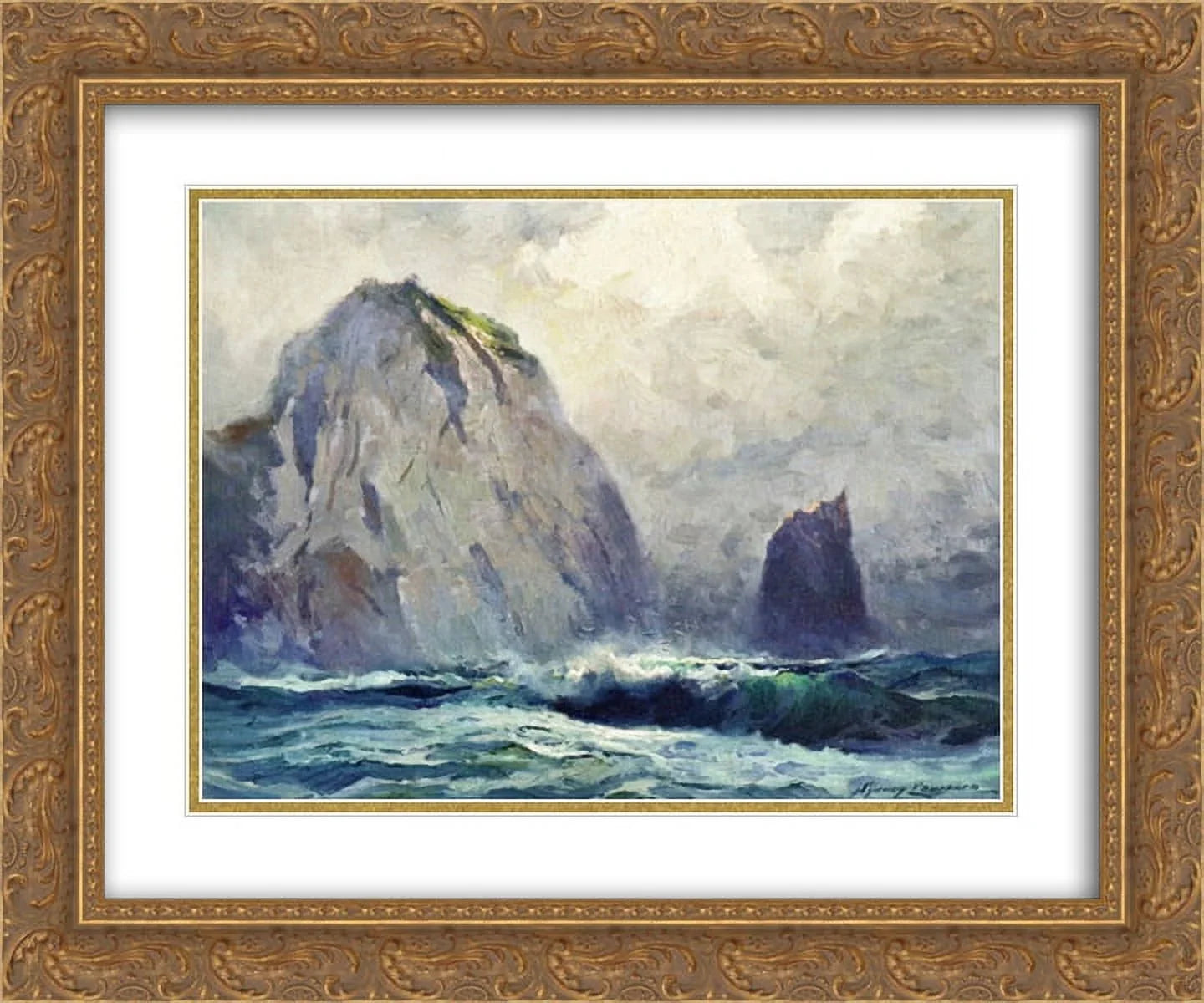 Sydney Laurence 2x Matted 24x20 Gold Ornate Framed Art Print 'Cape St. Elias '