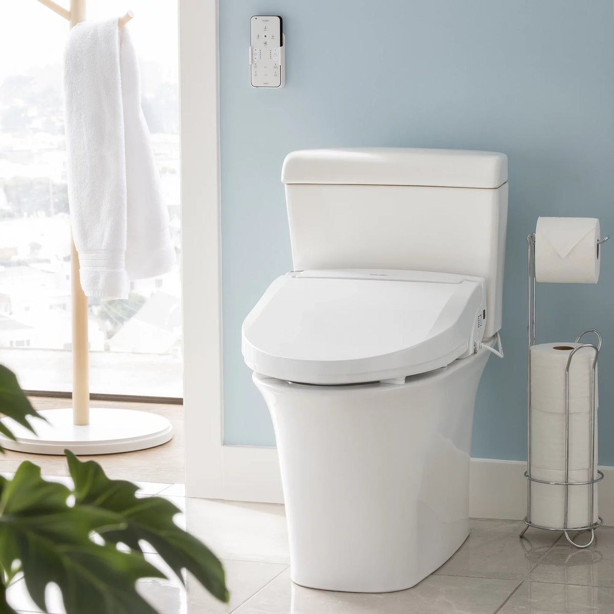 Brondell Swash DR802 Advanced Bidet Toilet Seat with Remote Control, Elongated White
