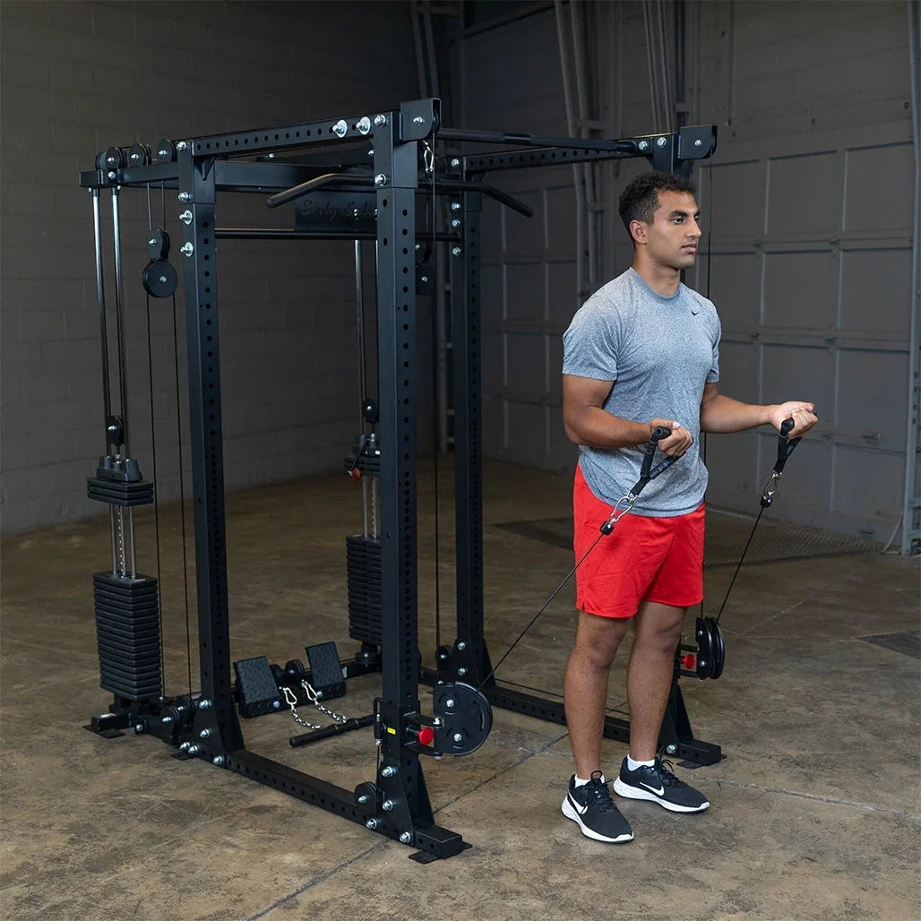 Body-Solid Functional Trainer Attachment with Weight Stacks