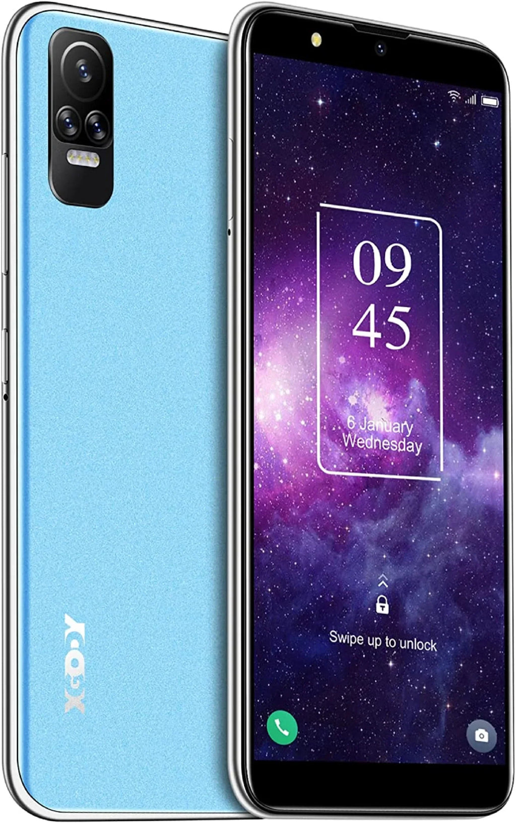 Refurbished Xgody XGODY-V40 Cell Phones V40 6.1 Inch 4G Smartphones Android 10.0 OS Face ing Blue 2 GB 5 (MP) Megapixels