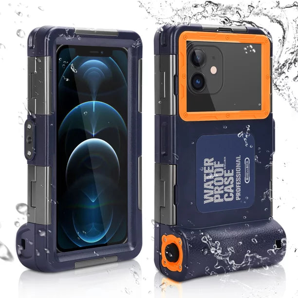 UrbanX Professional [15m/50ft] Swimming Diving Surfing Snorkeling Photo Video Waterproof Protective Case Underwater Housing for Oppo F7 And all Phones Up to 6.9 Inch LCD with Lanyard