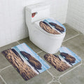 CHAPLLE Penedo do Guincho Santa Cruz Beach Rock 3 Piece Bathroom Rugs Set Bath Rug Contour Mat and Toilet Lid Cover