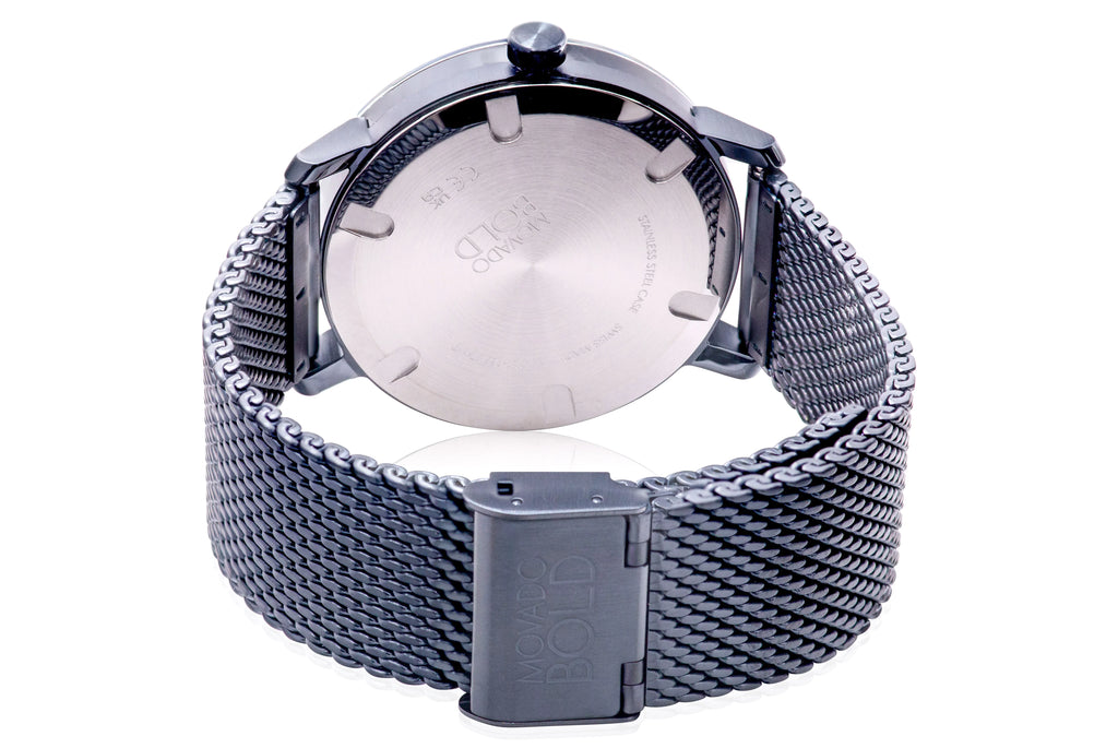 Movado Bold Evolution Blue Ion Mesh Mens Watch 3600793