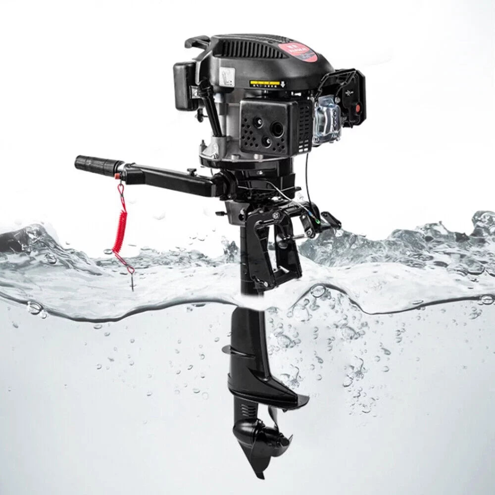 Miumaeov 6HP 4 Stroke Outboard Motor Boat Engine Air Cooling System Fishing Boat Motor