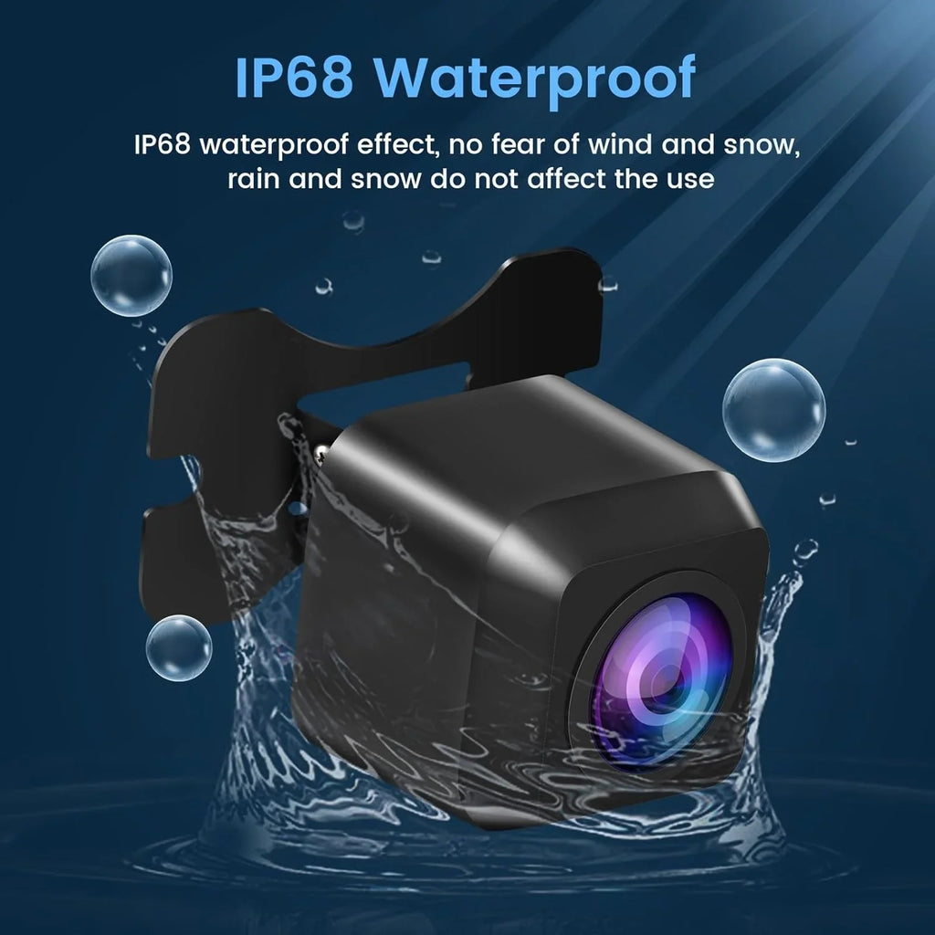 Dasaita AHD 1080P Front Camera Wide Angle Rearview/Side Switch Video Clear Night Vision IP69 Waterproof Reverse/Front Rear View Camera