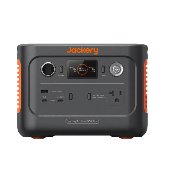 Jackery Explorer 300 Plus Portable Power Station, 288Wh Backup LiFePO4 Battery, 300W AC Outlet, 3.75 KG Solar Generator for RV, Outdoors, Camping, Traveling, and Emergencies