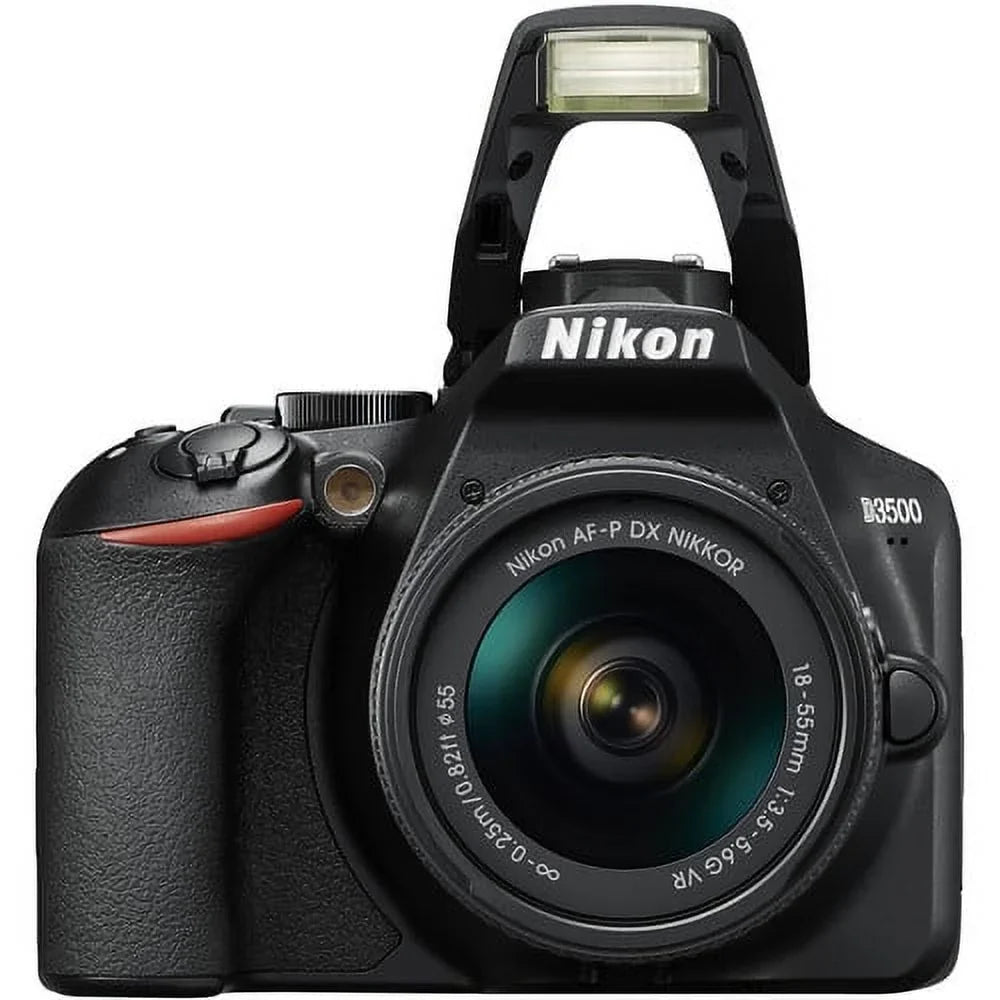 Nikon D3500 24.2MP DSLR Camera with 18-55mm VR Lens 1590 - 12PC Accessory Bundle