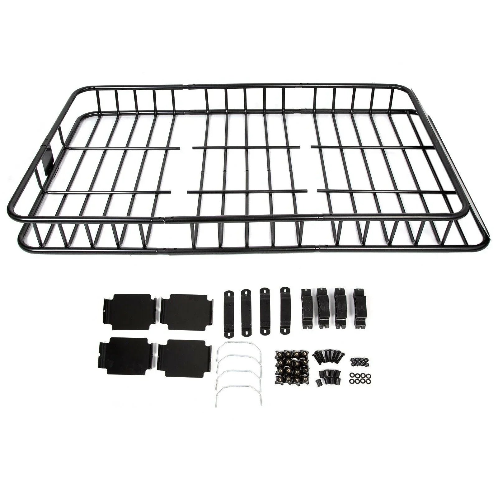 Teledu 64'' Universal Roof Rack w/Extension Cargo SUV Top Luggage Carrier Basket Holder