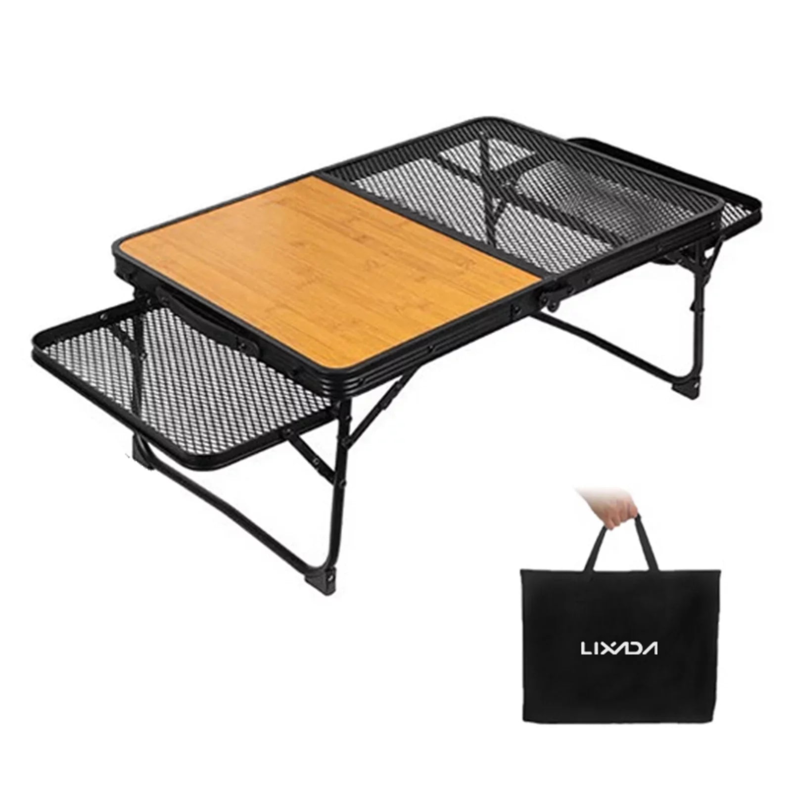 Dcenta Folding Table, Portable and Lightweight Camping Picnic Cooking Station, Food Prep Table for Cooking