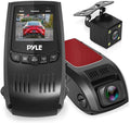 Pyle Dash Cam Rearview DVR Monitor 1.5” Digital Screen Rear View Dual Camera Video Recording System