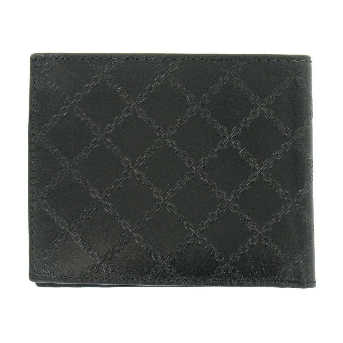 Michael Kors Andy Mens Leatehr 2 Slim Billfold Bi-Fold Wallet (Black)