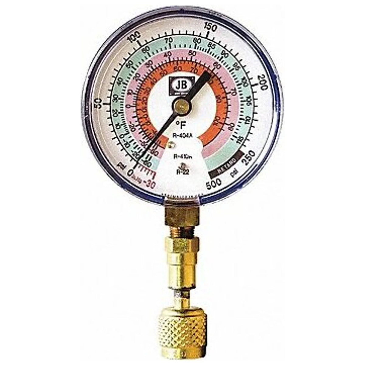 Jb Industries Test Gauge,Blue,For R-22, R-404A, R-410A  QC-G820