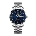 POEDAGAR New Men Ultra-Thin Watches Fashion Week Calender Business Cool Waterproof Luxury Stainless Steel Quartz Wristwatch