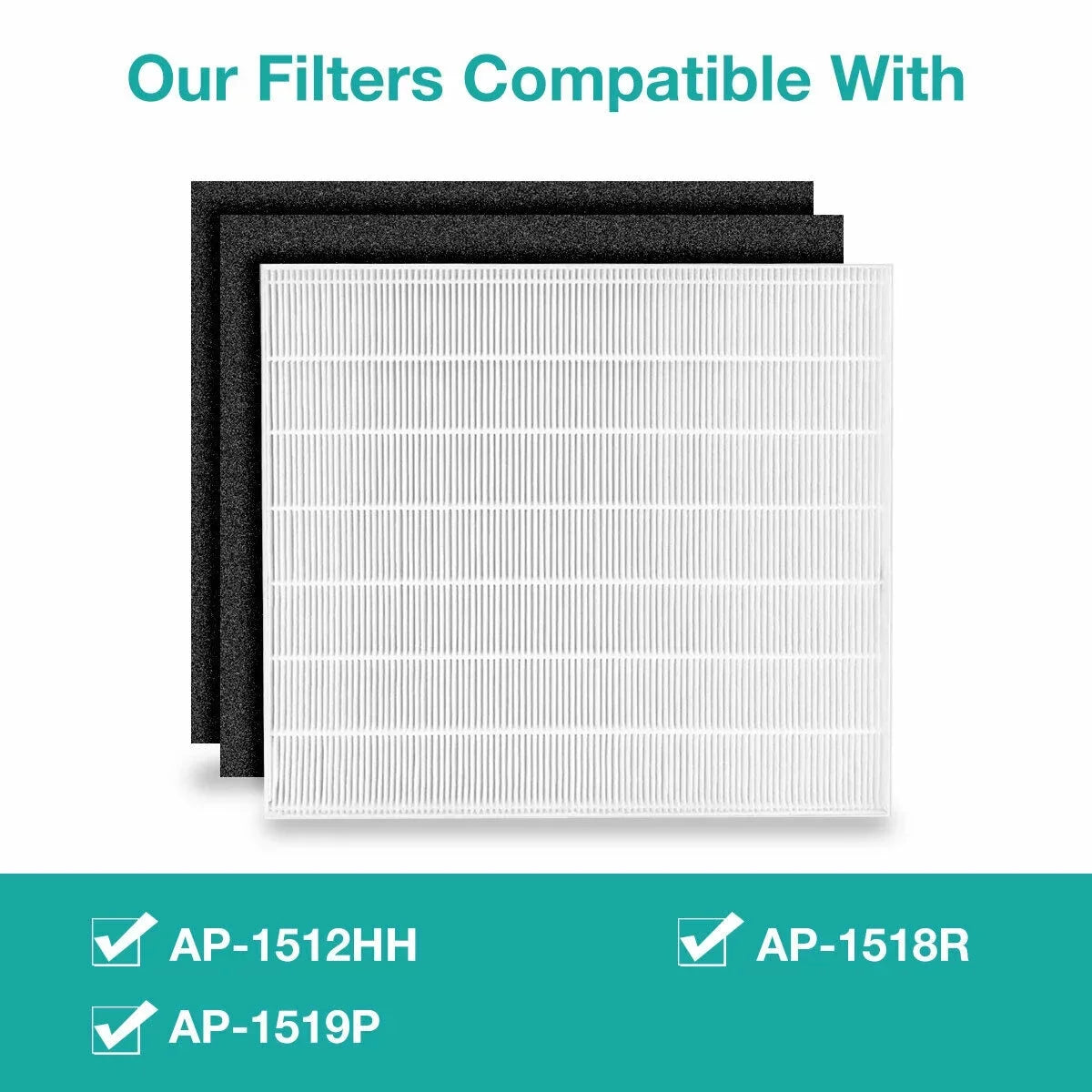True HEPA Replacement Filter for Coway AP1512HH Air Purifiers 3304899 2 Pack
