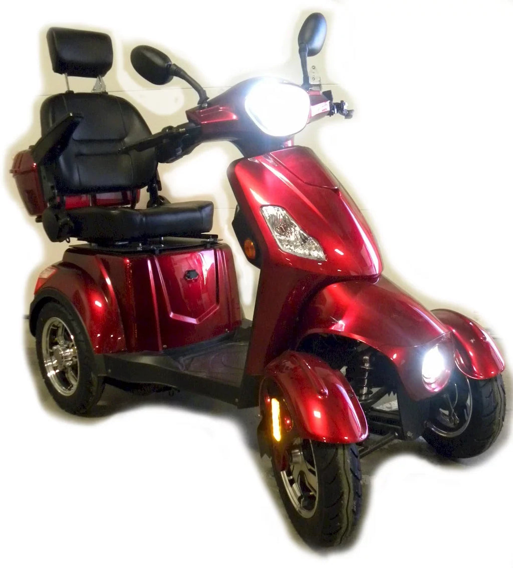 Luxuryton X-1000 4 Wheels Electric Mobility Scooter With Optional Roof And Reverse Camera